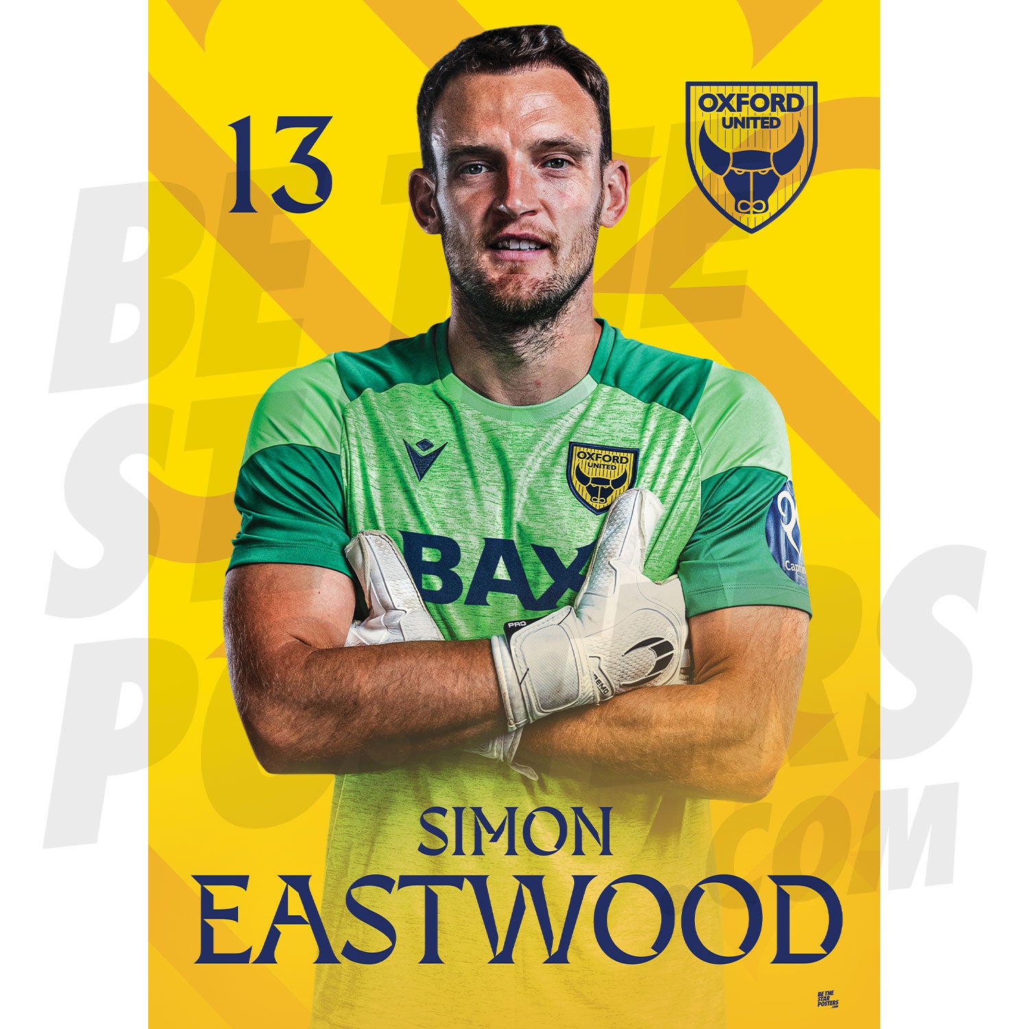 Oxford United FC Eastwood 24/25 Headshot Poster