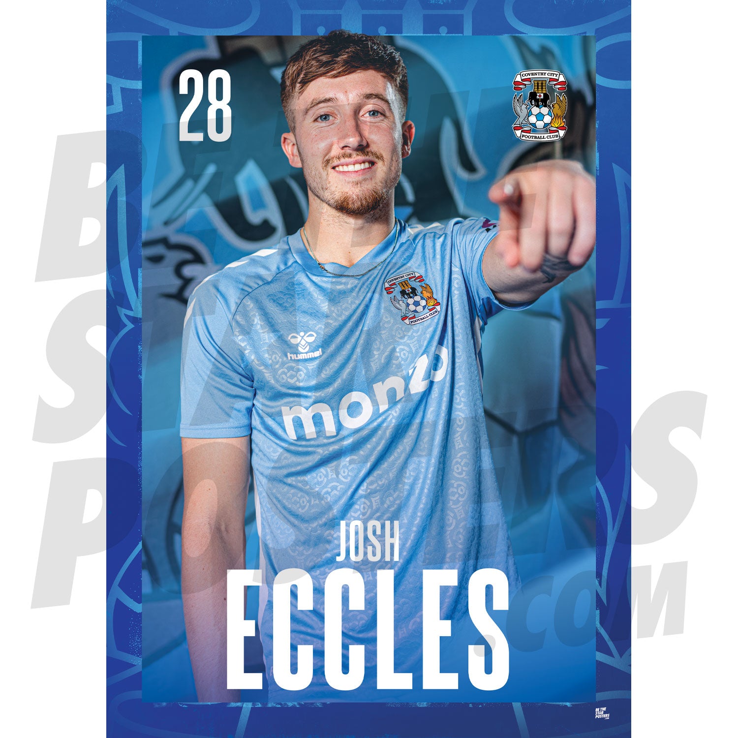 Coventry City FC Eccles 24/25 Headshot Poster