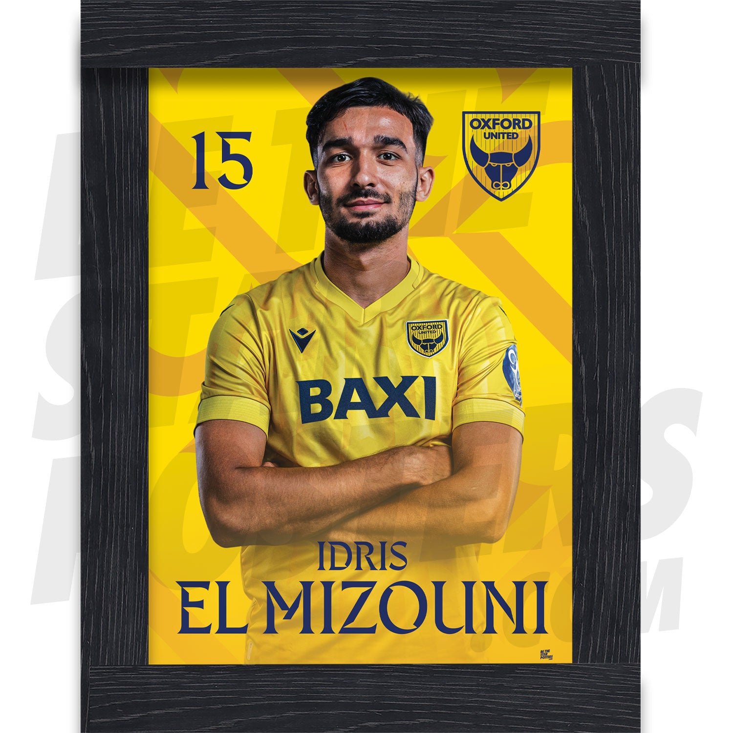Oxford United FC El-Mizouni 24/25 Headshot Poster