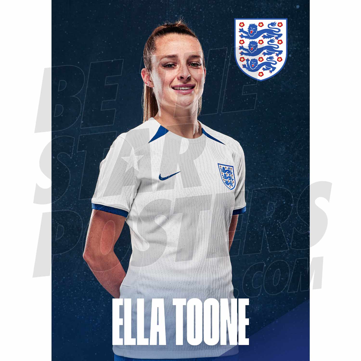 Lionesses Toone 23/24 Home Headshot Poster