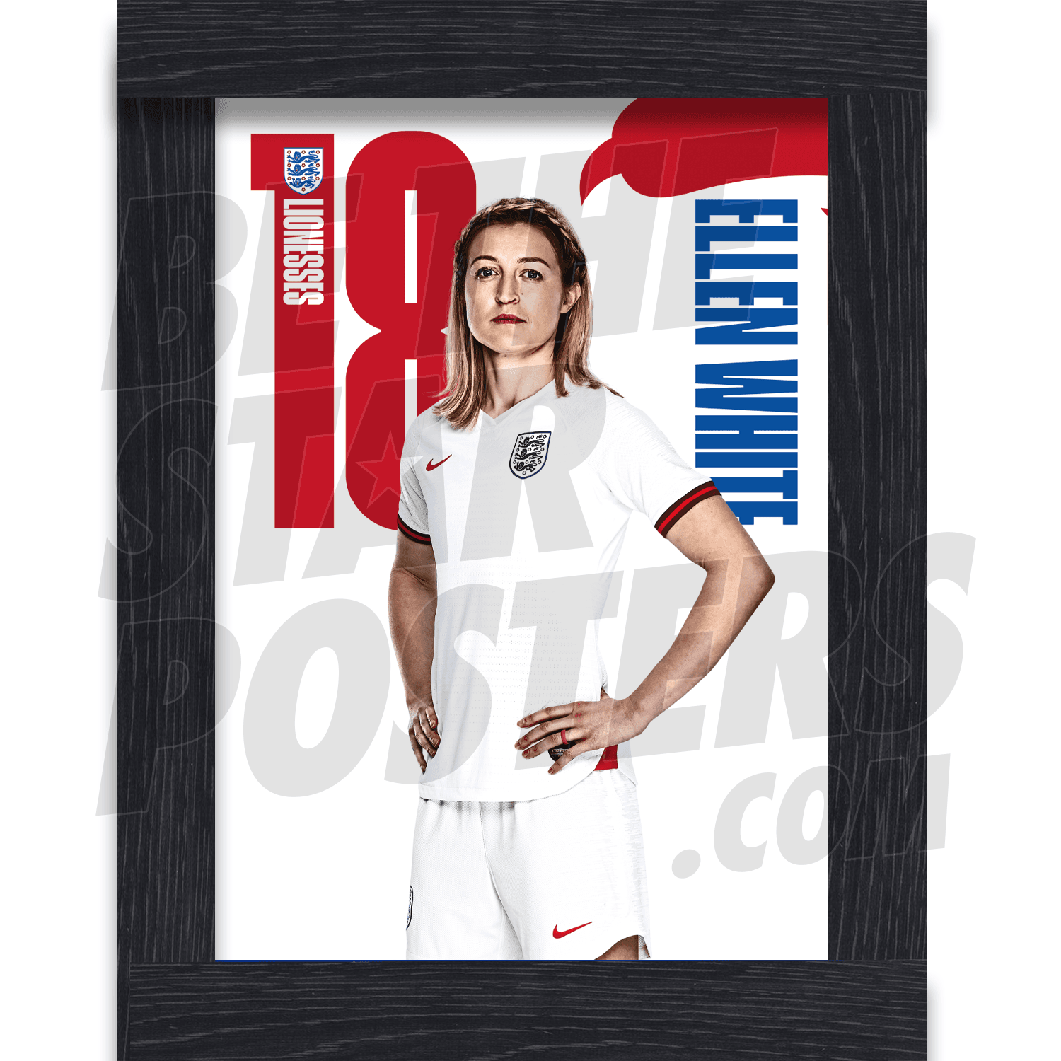 Lionesses White 19/20 Headshot Poster