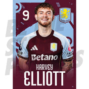Aston Villa FC Harvey Elliott 25/26 Headshot Poster