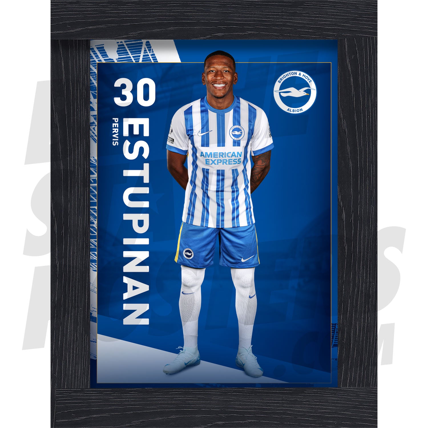 Brighton & Hove Albion FC Estupinan 24/25 Headshot Poster