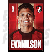 AFC Bournemouth Evanilson 24/25 Headshot Poster