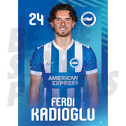 Brighton & Hove Albion FC Ferdi Kadioglu 25/26 Headshot Poster
