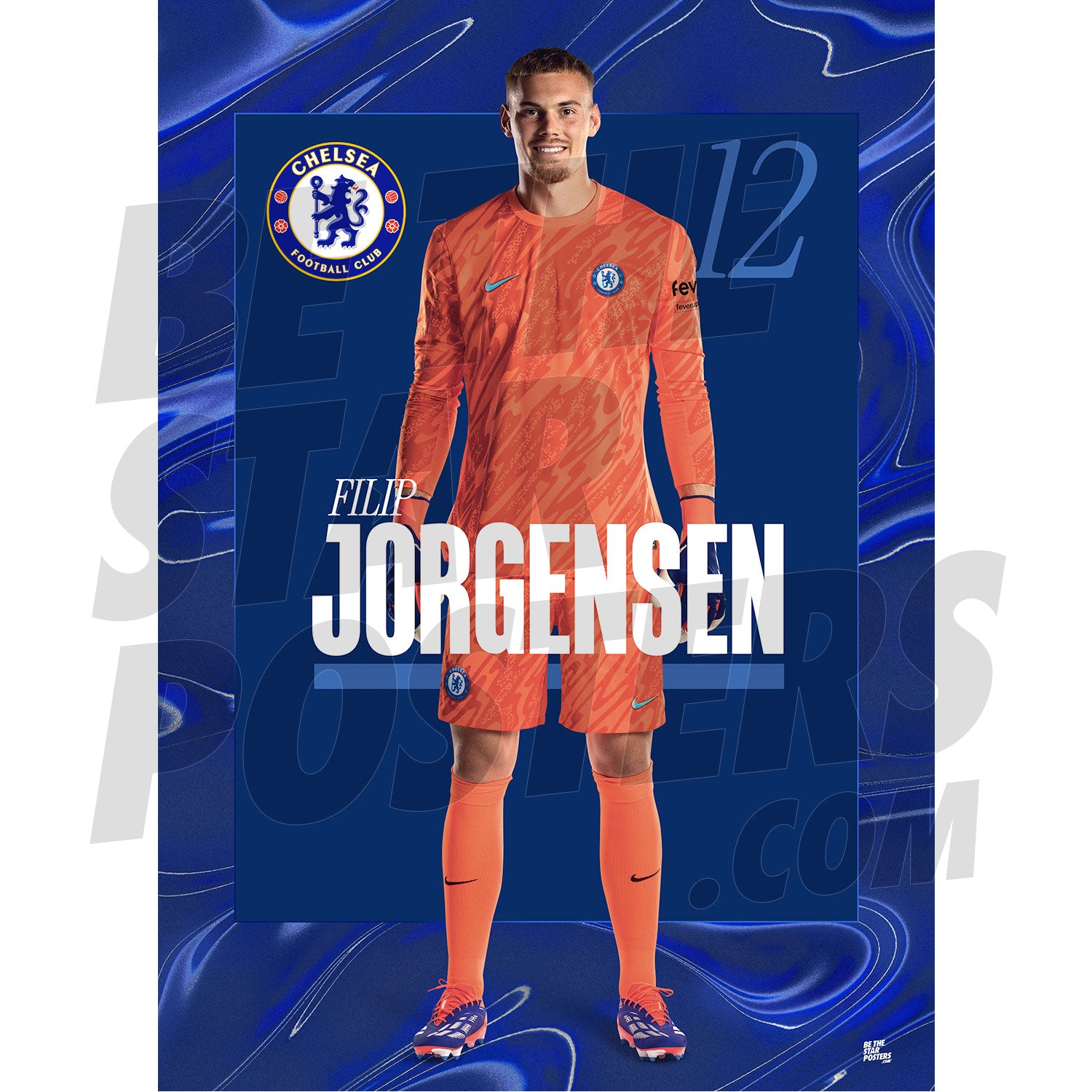 Chelsea FC Jorgensen 24/25 Headshot Poster