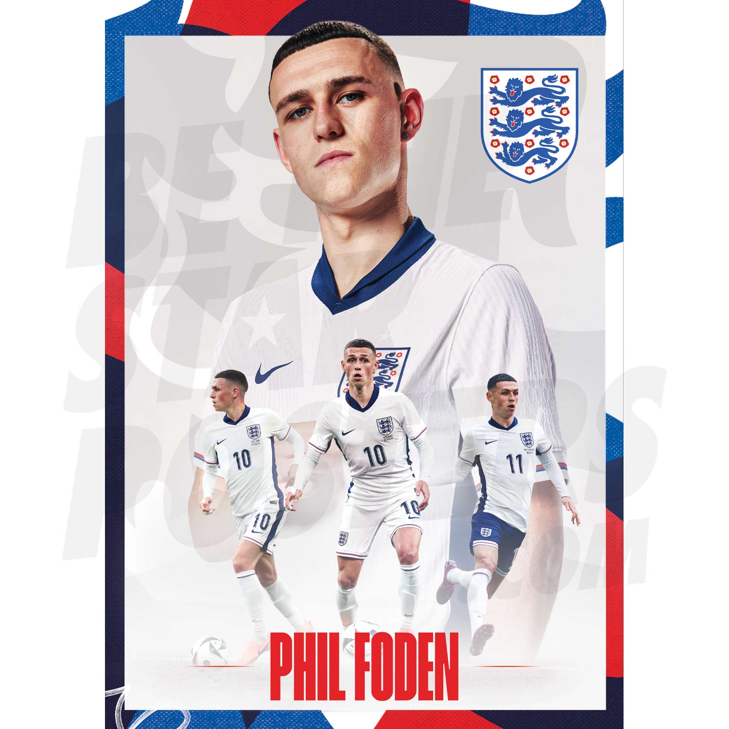 England Foden 24/25 Action Poster