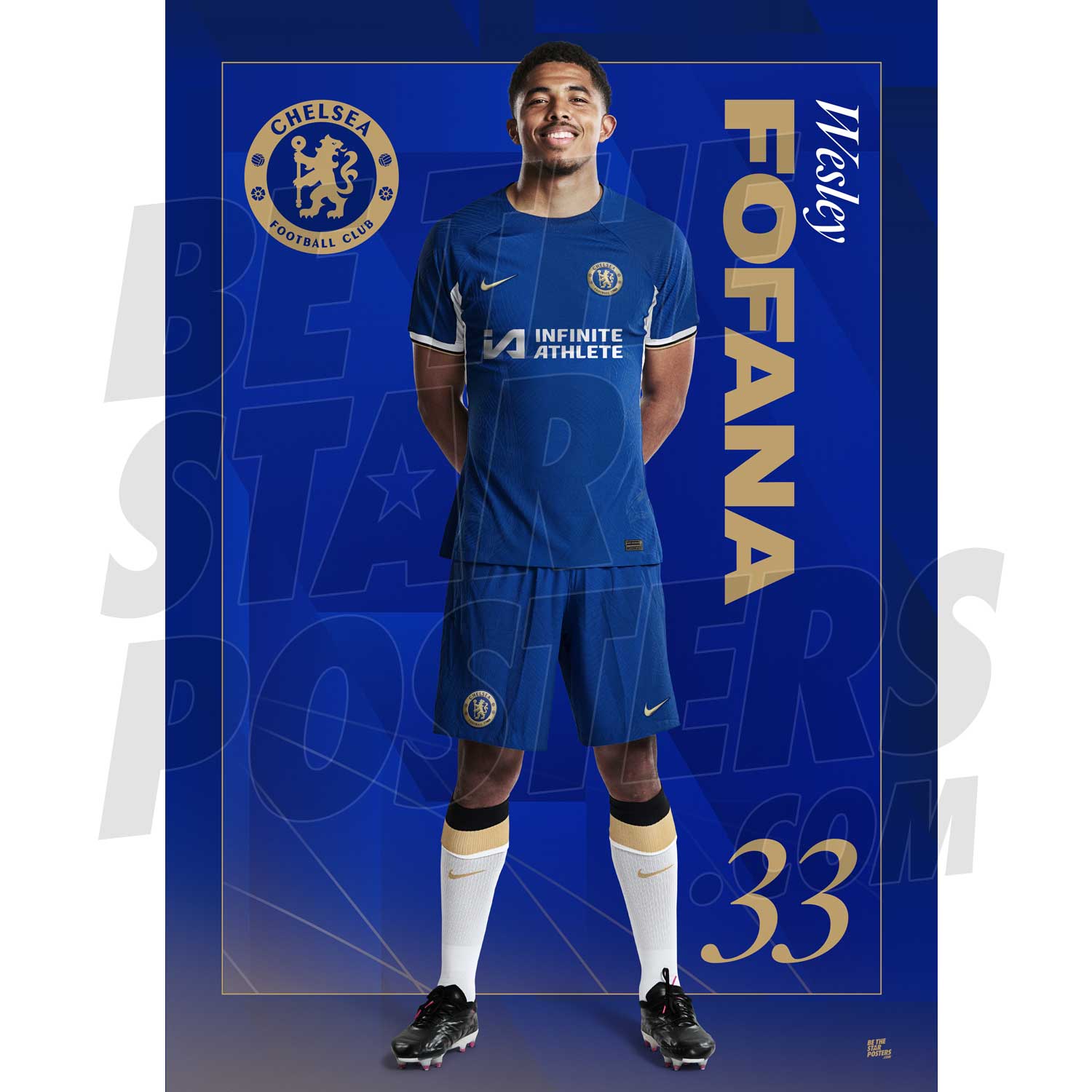 Chelsea FC Fofana 23/24 Headshot Poster