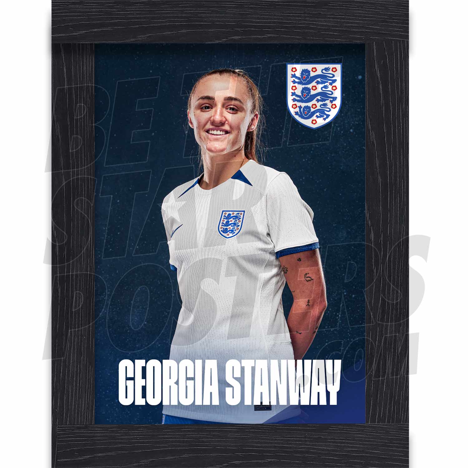 Lionesses Stanway 23/24 Home Headshot Poster