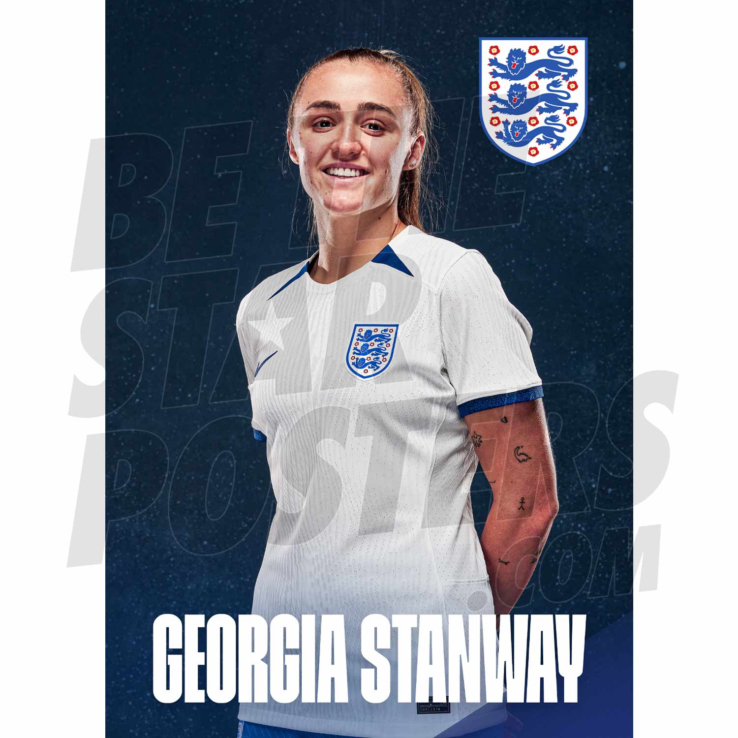 Lionesses Stanway 23/24 Home Headshot Poster