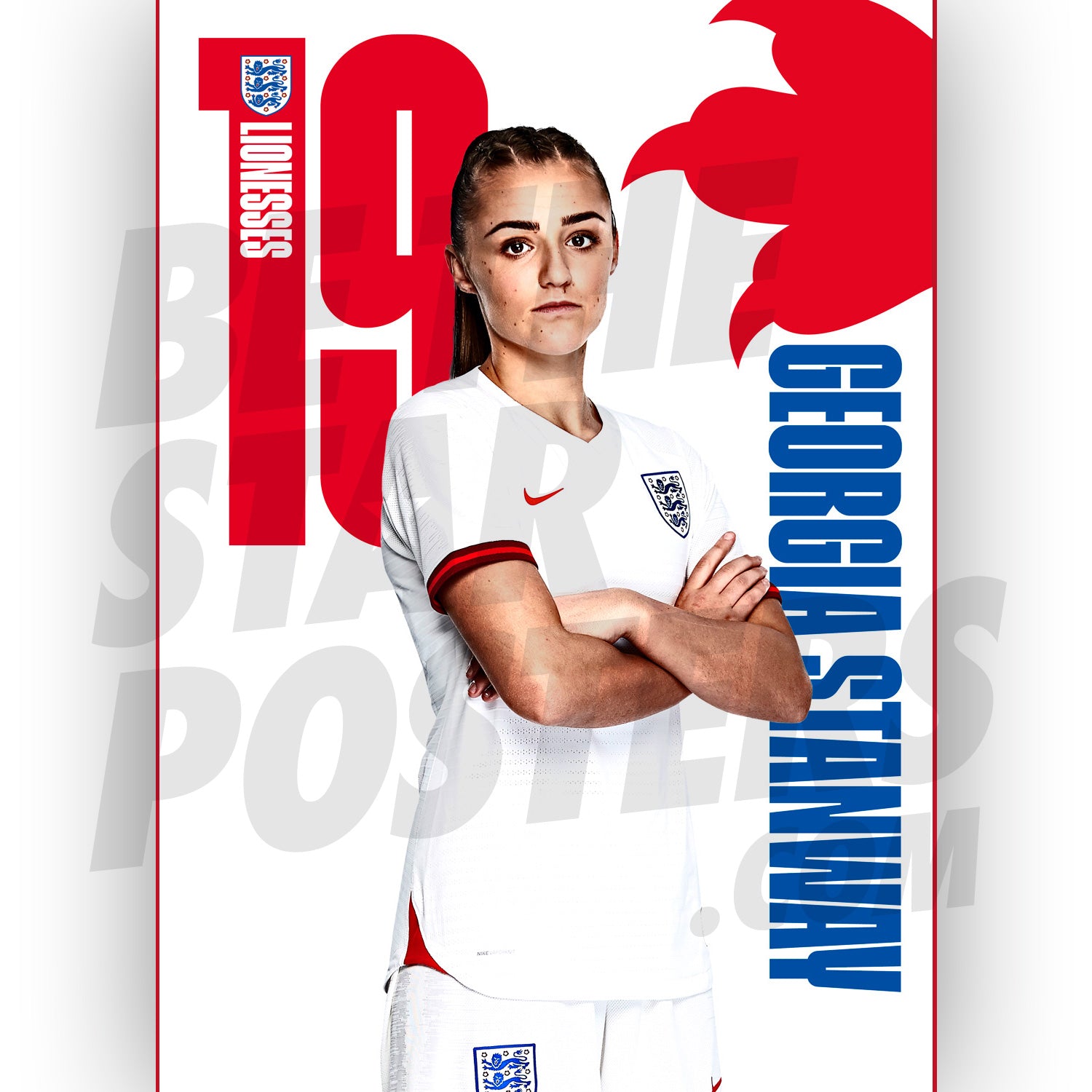 Lionesses Stanway 19/20 Headshot Poster
