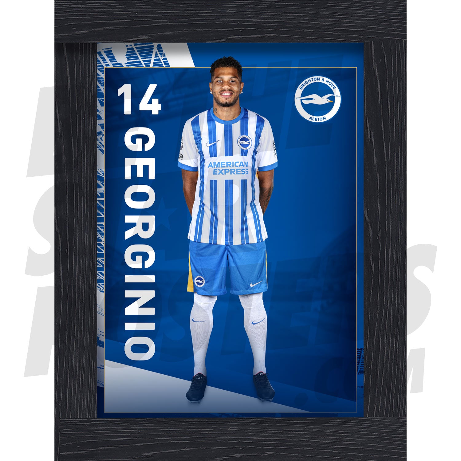 Brighton & Hove Albion FC Georginio 24/25 Headshot Poster