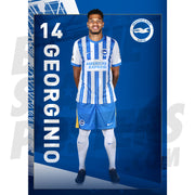 Brighton & Hove Albion FC Georginio 24/25 Headshot Poster