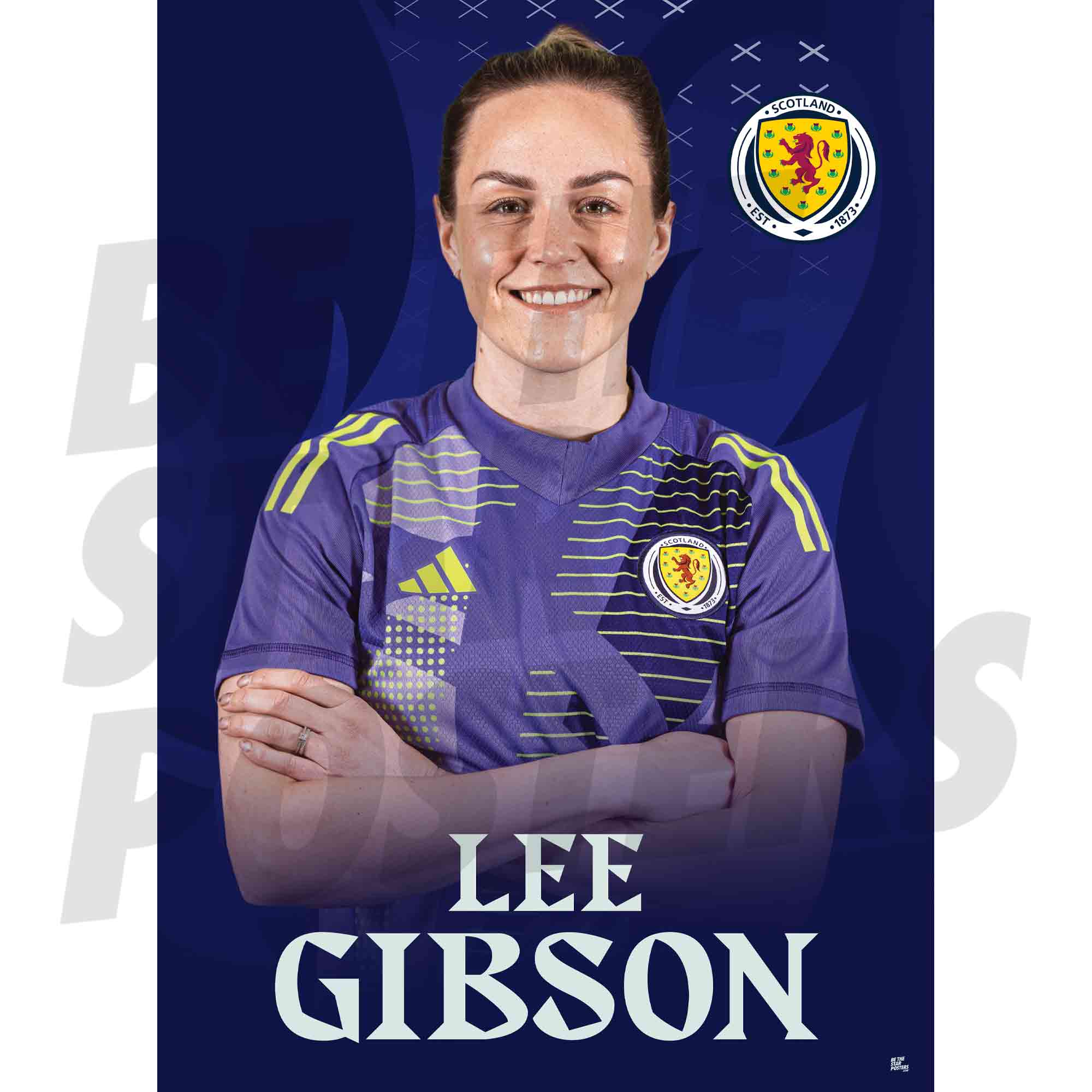 Scotland Lee Gibson 25/26 Home Headshot Poster