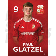 Swindon Town FC Glatzel 24/25 Headshot Poster