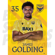 Oxford United FC Golding 24/25 Headshot Poster