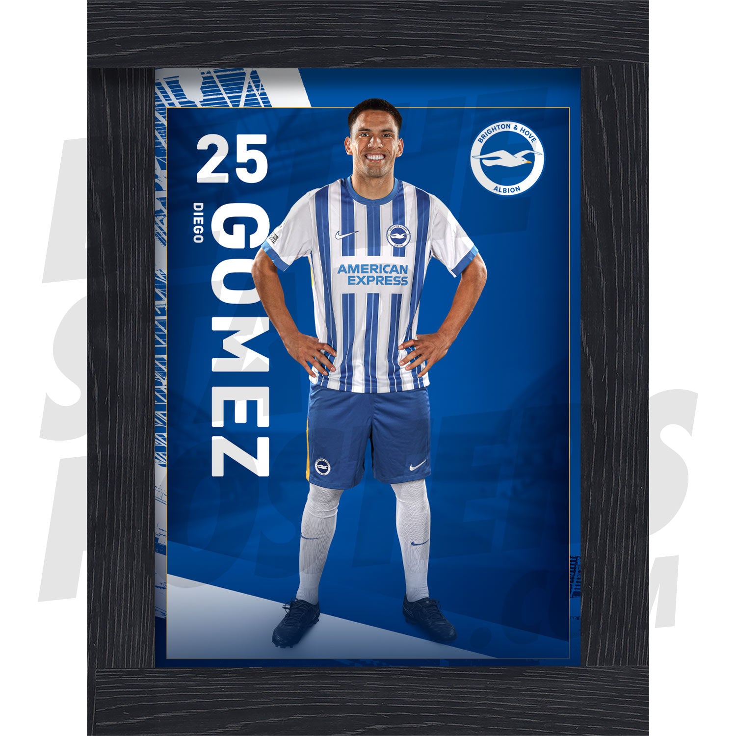 Brighton & Hove Albion FC Gomez 24/25 Headshot Poster