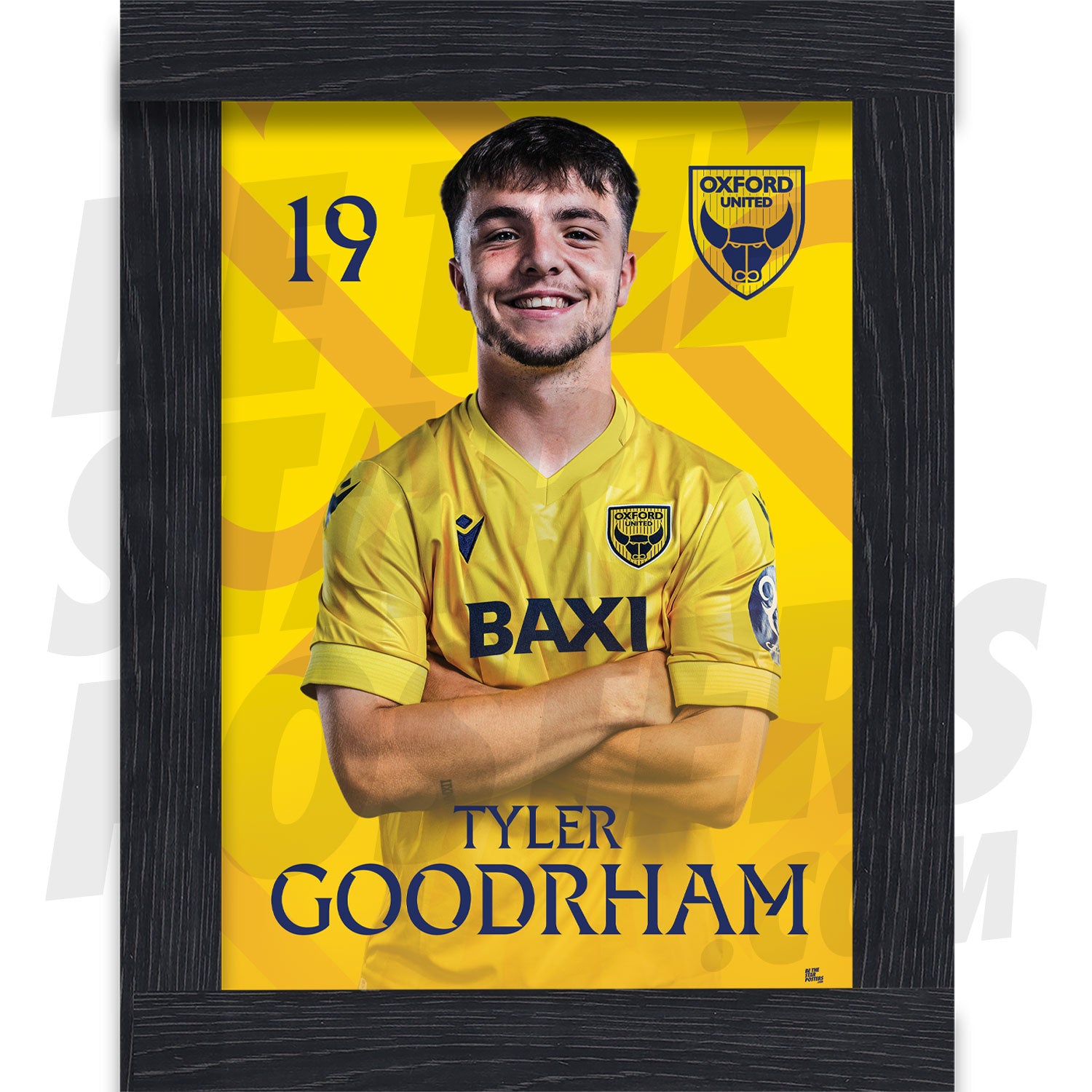 Oxford United FC Goodrham 24/25 Headshot Poster
