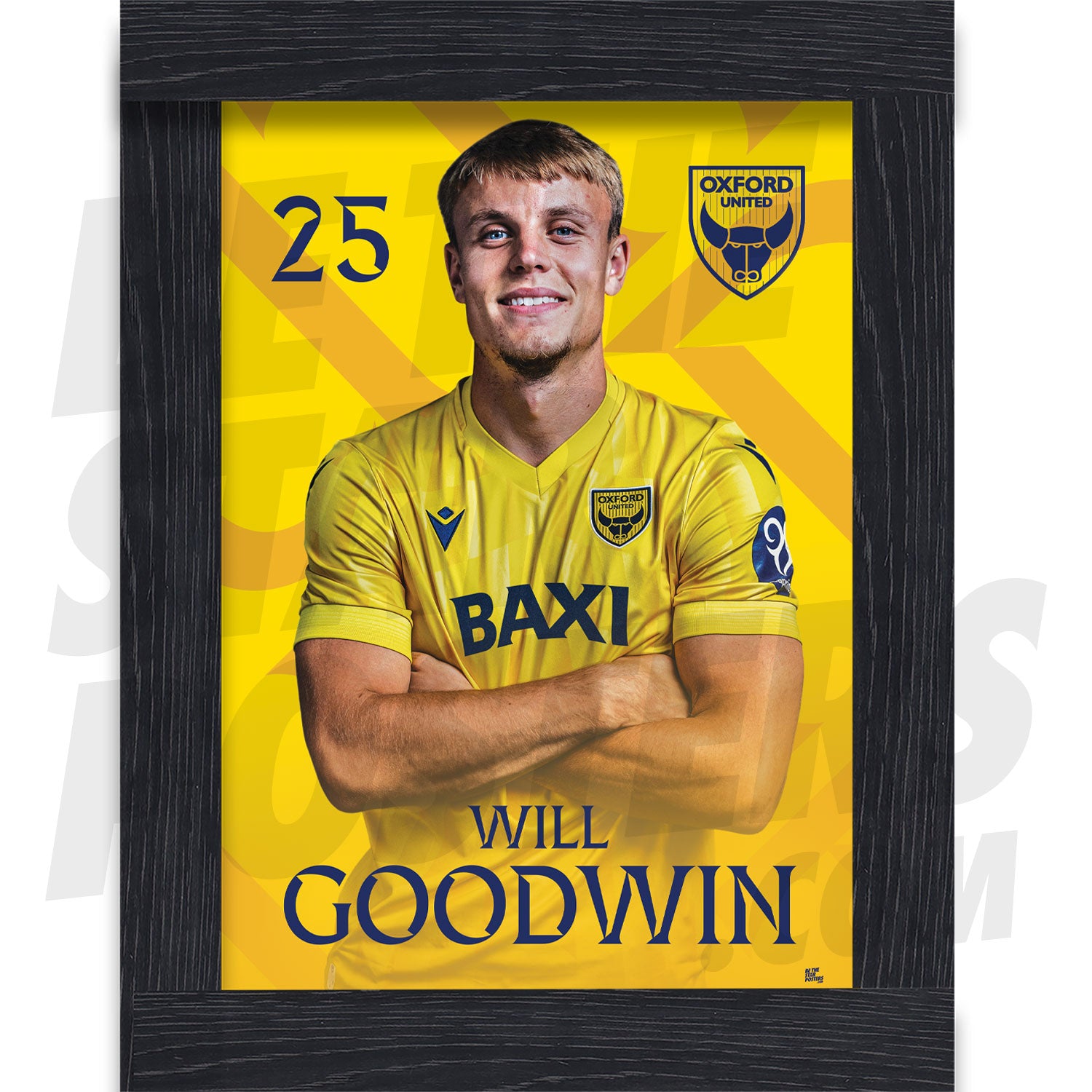 Oxford United FC Goodwin 24/25 Headshot Poster