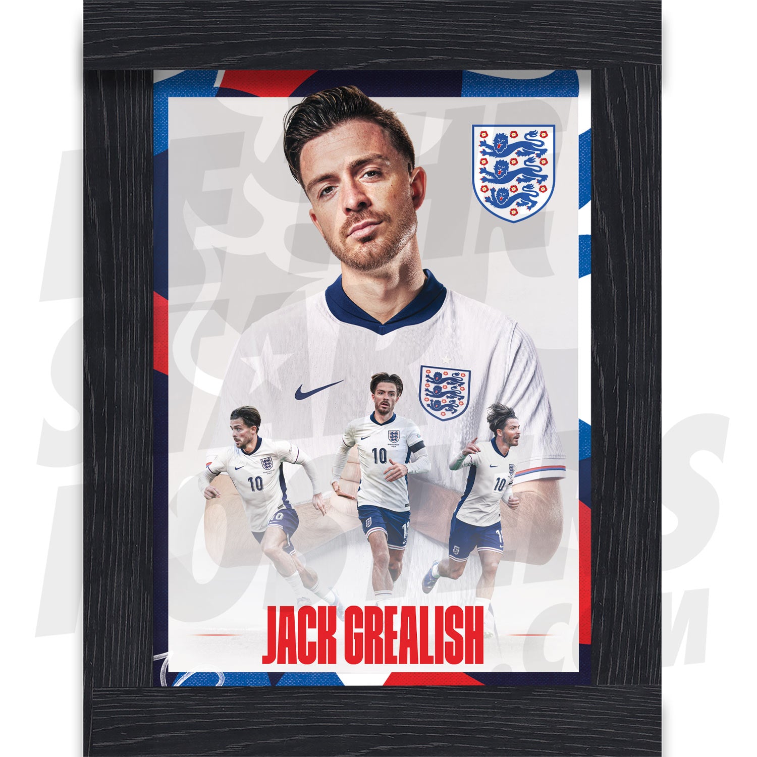 England Grealish 24/25 Action Poster
