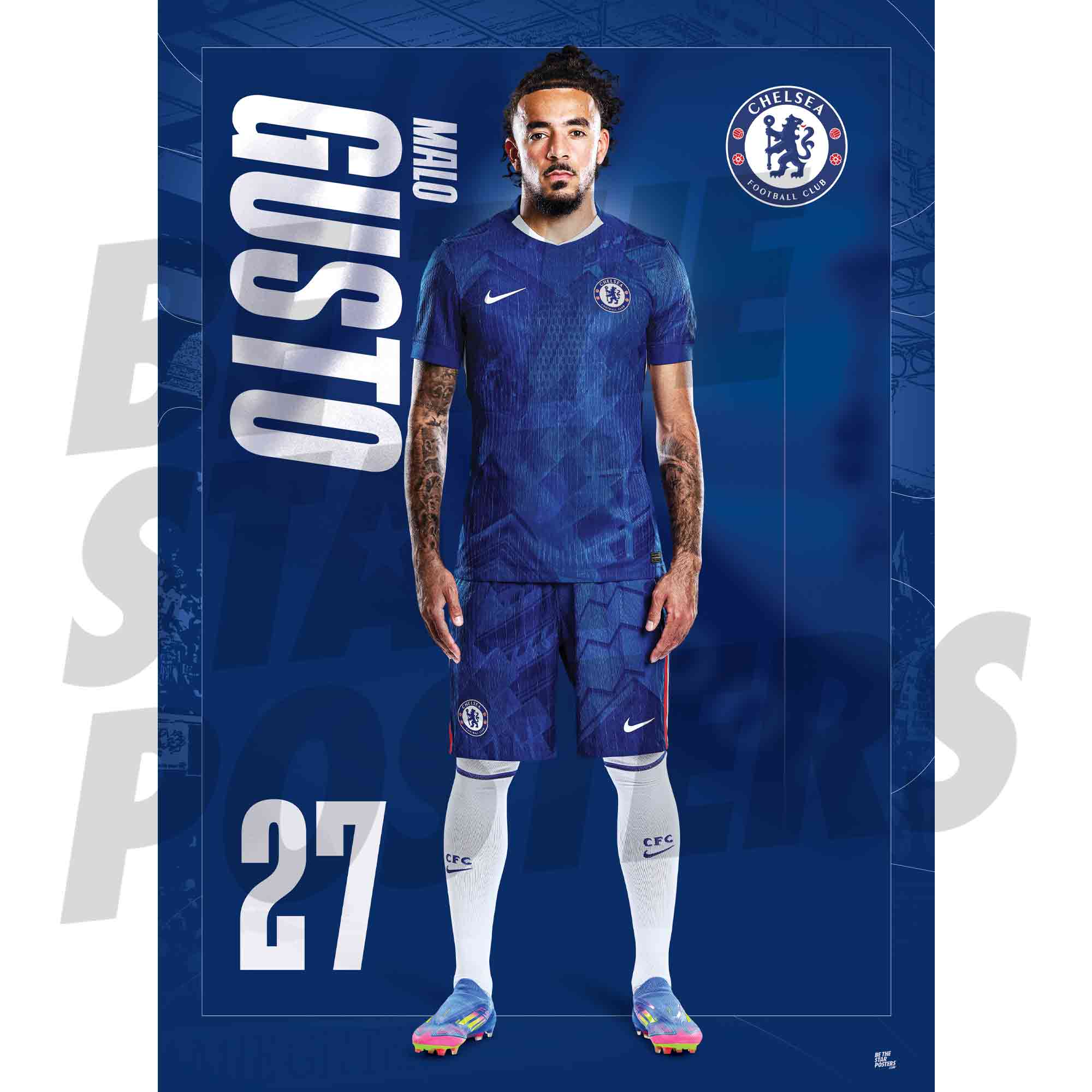 Chelsea FC Gusto 25/26 Headshot Poster