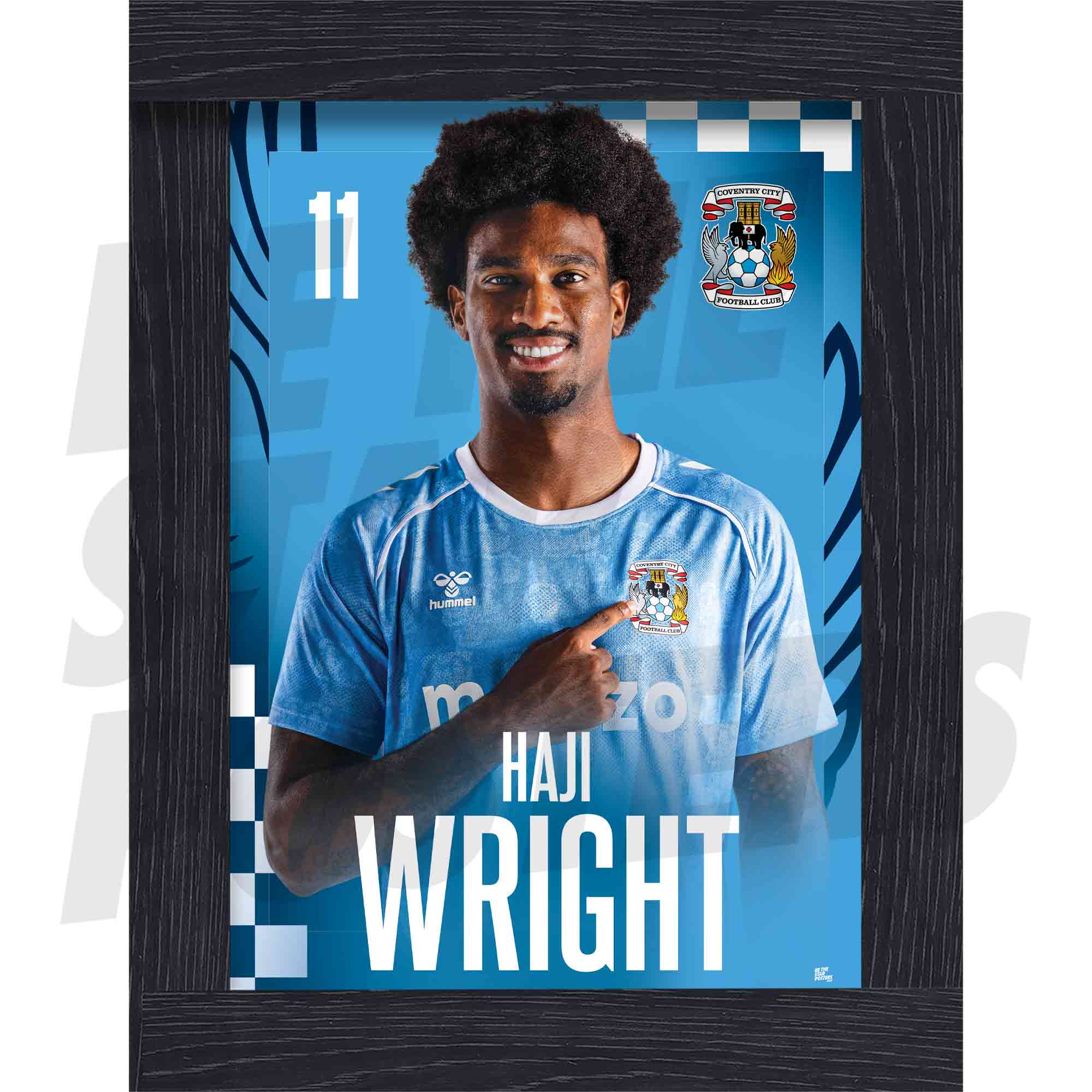Coventry City FC Haji Wright 25/26 Headshot Poster