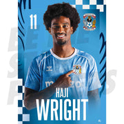 Coventry City FC Haji Wright 25/26 Headshot Poster