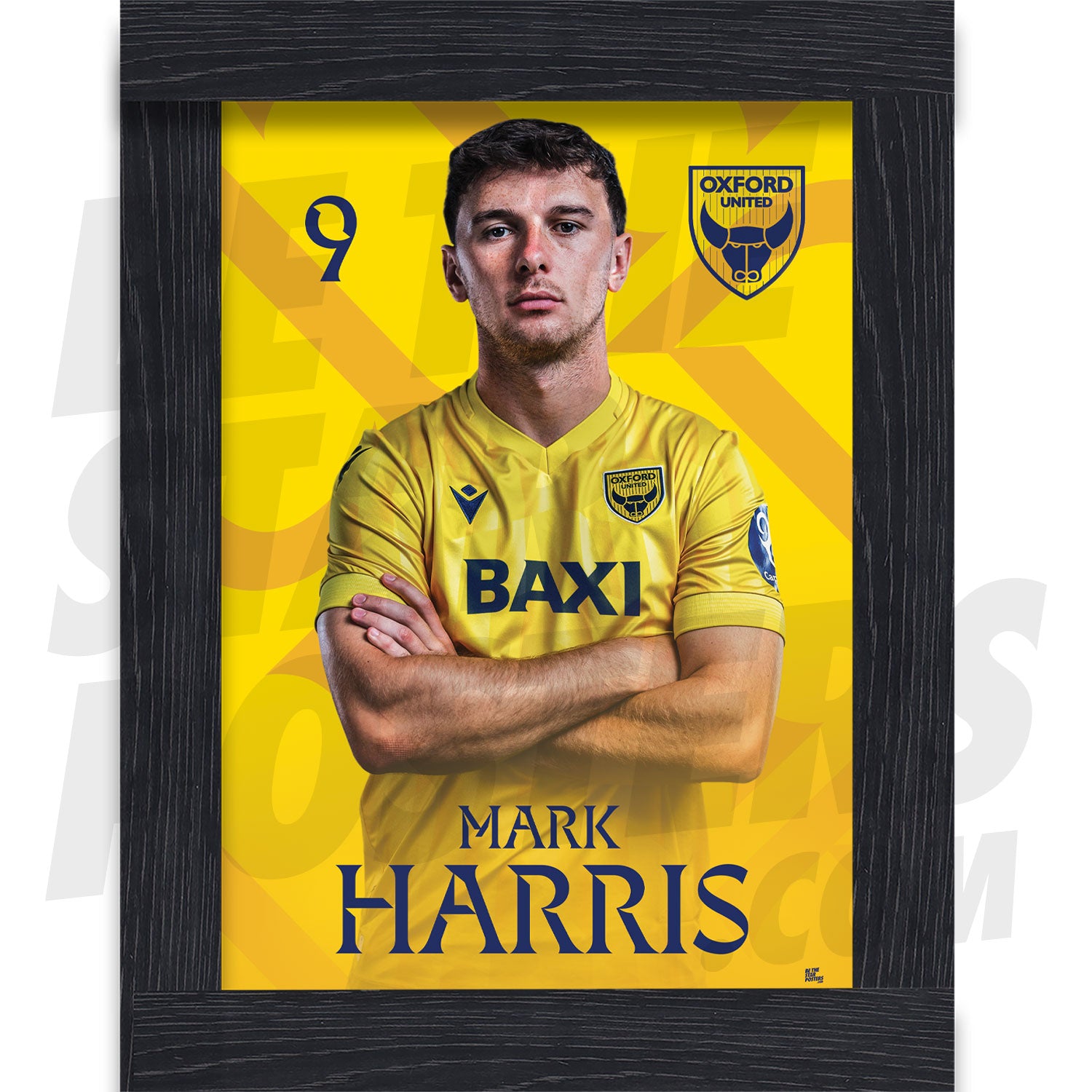 Oxford United FC Harris 24/25 Headshot Poster