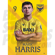Oxford United FC Harris 24/25 Headshot Poster