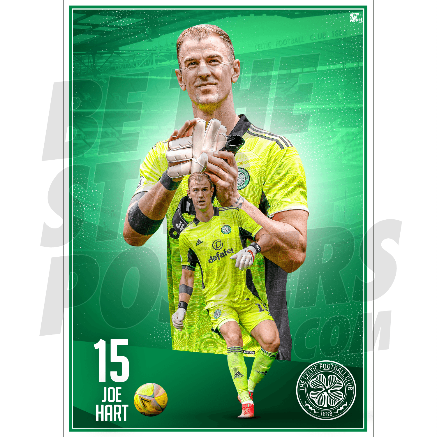 Celtic FC Hart 21/22 Action Poster
