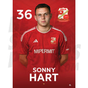 Swindon Town FC Hart 24/25 Headshot Poster