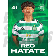 Celtic FC Reo Hatate 25/26 Headshot Poster