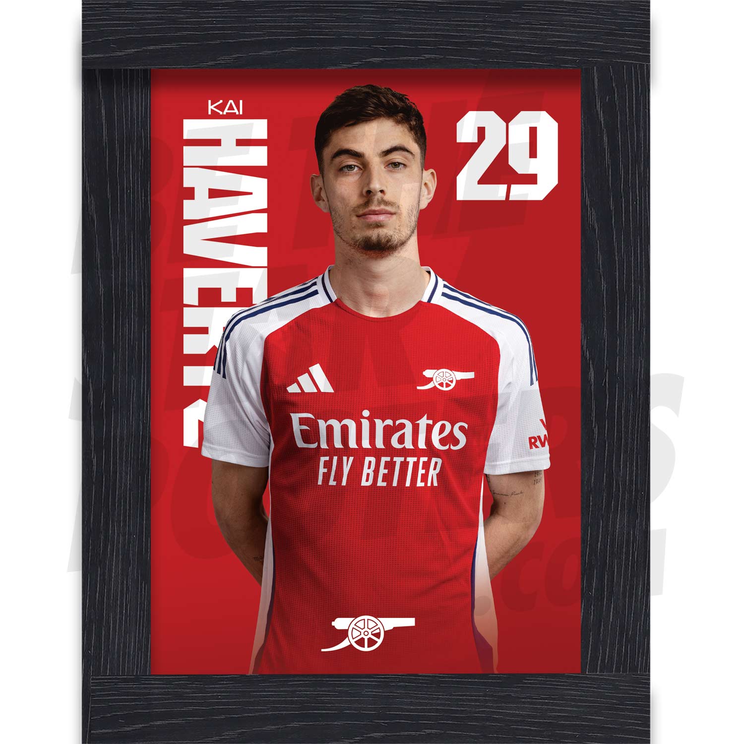 Arsenal FC Havertz 24/25 Headshot Poster