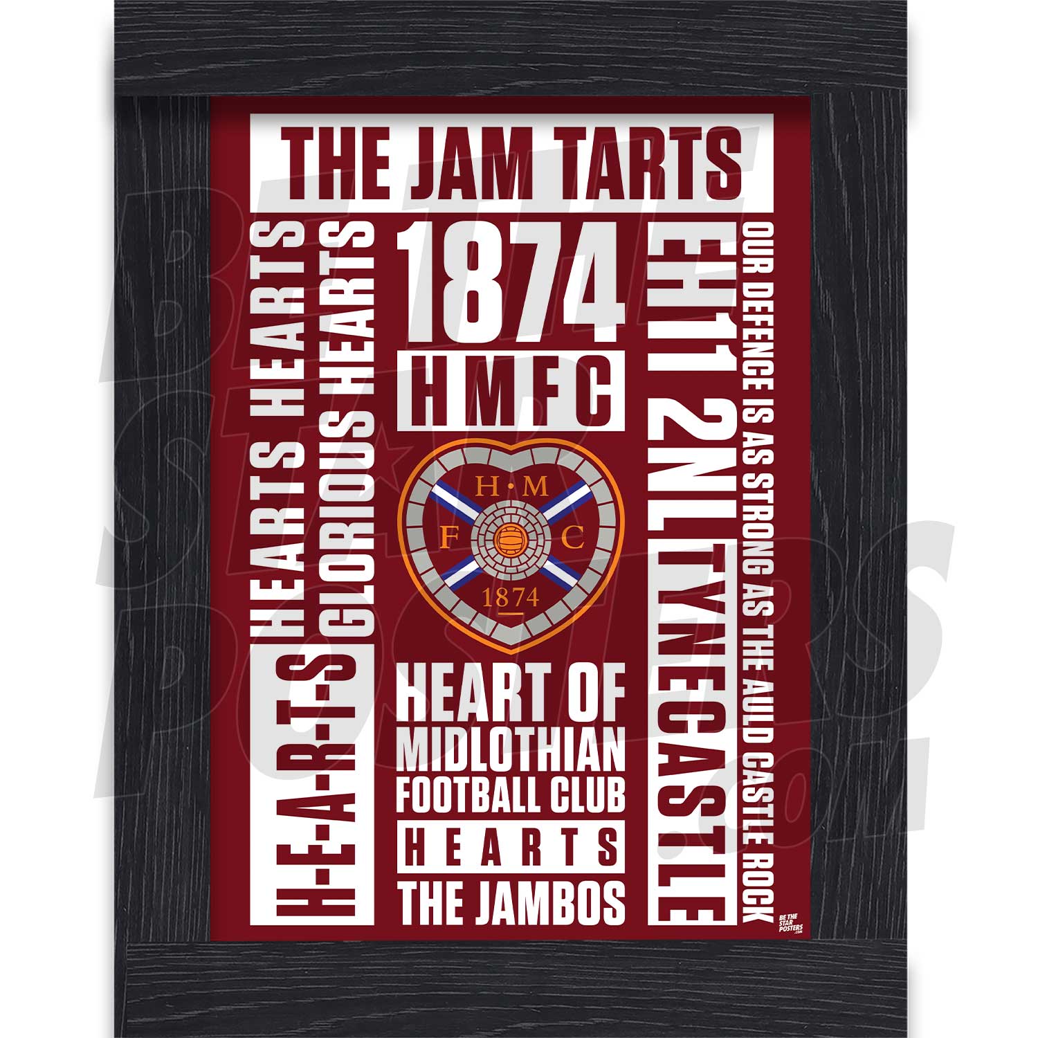 Heart of Midlothian FC Word Poster