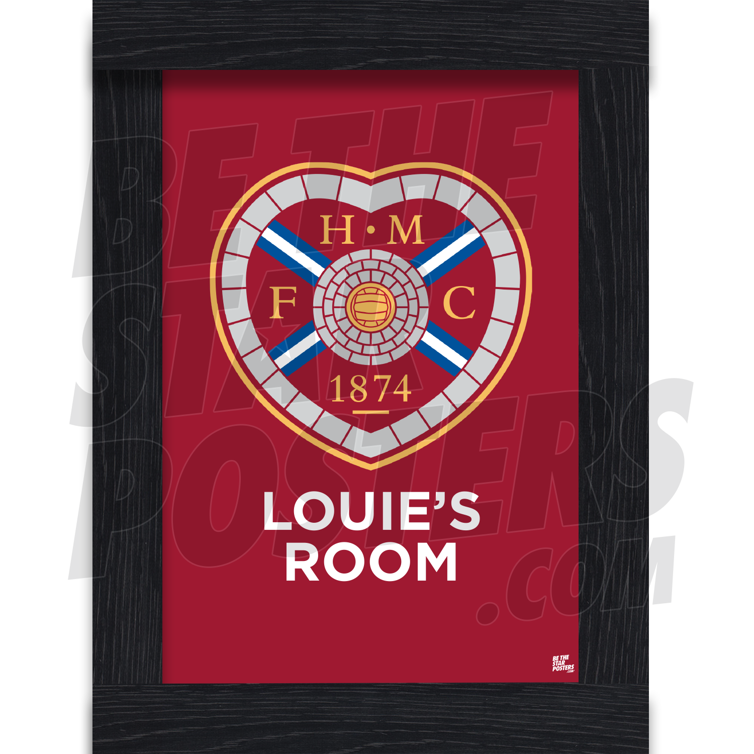 Heart of Midlothian FC Personalised Crest Poster