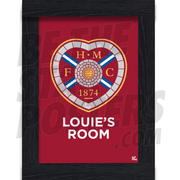 Heart of Midlothian FC Personalised Crest Poster
