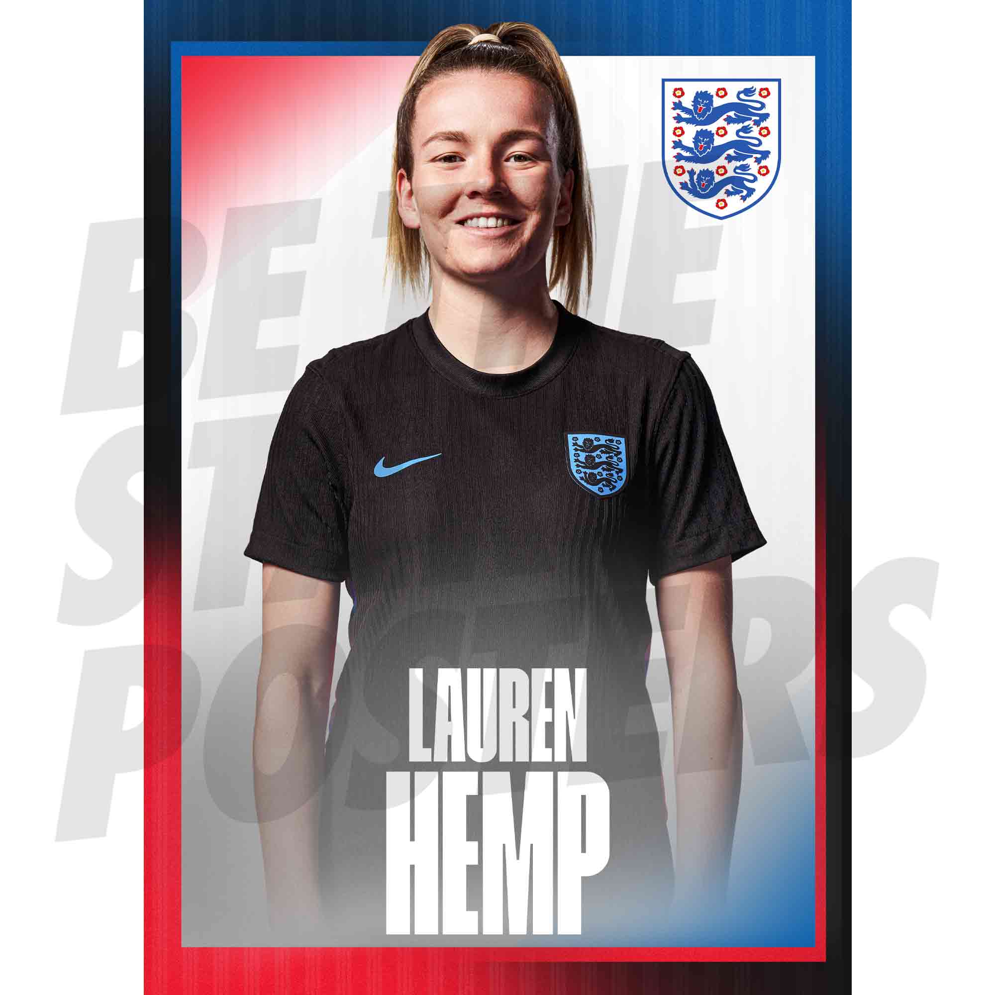 Lionesses Hemp 25/26 Away Headshot Poster