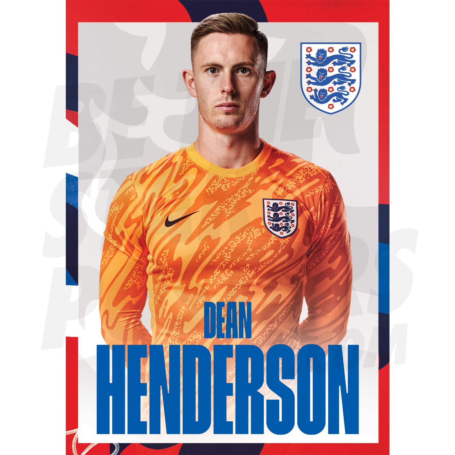England Henderson 24/25 Home Headshot Poster