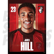 AFC Bournemouth Hill 24/25 Headshot Poster