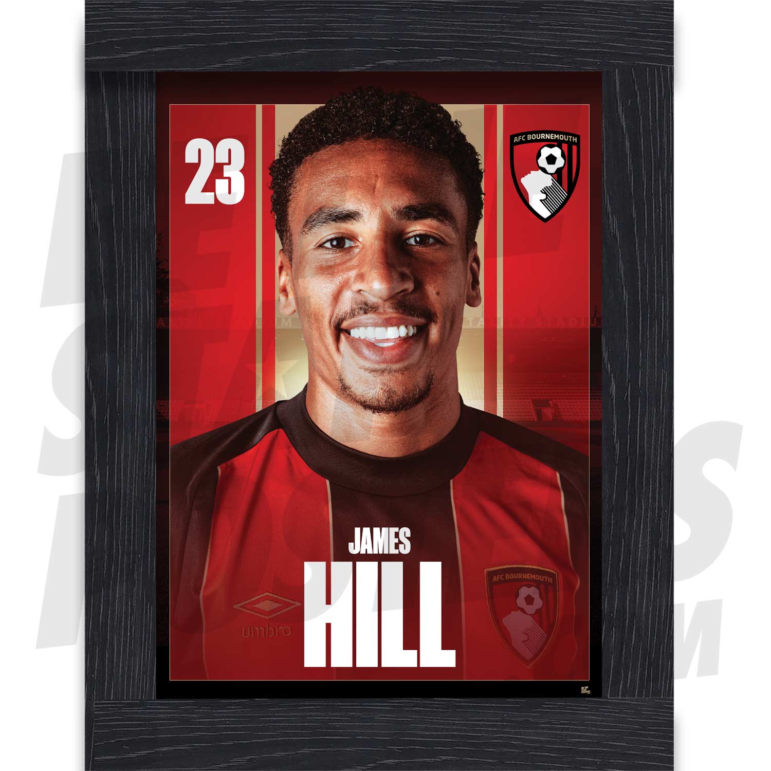 AFC Bournemouth Hill 24/25 Headshot Poster