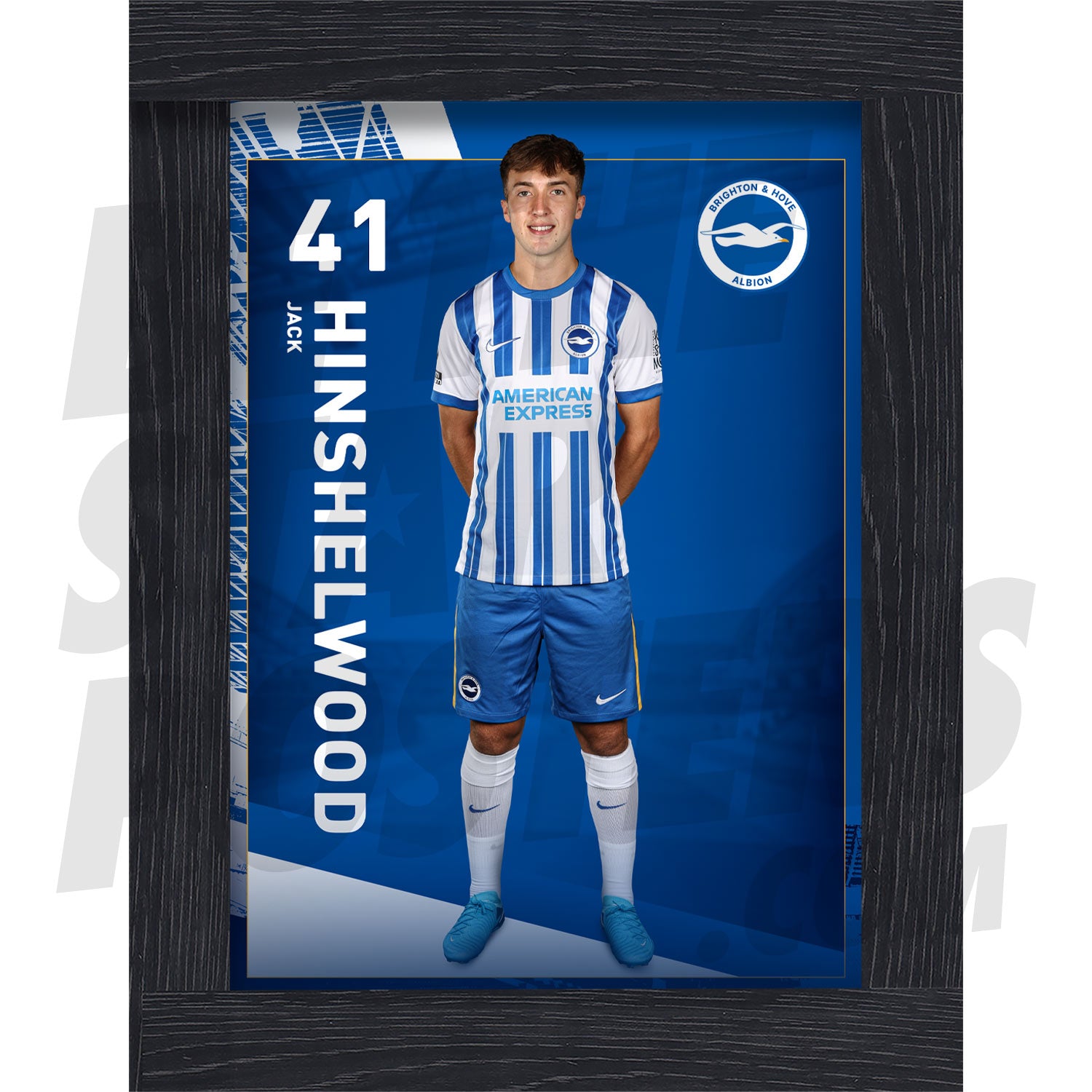 Brighton & Hove Albion FC Hinshelwood 24/25 Headshot Poster