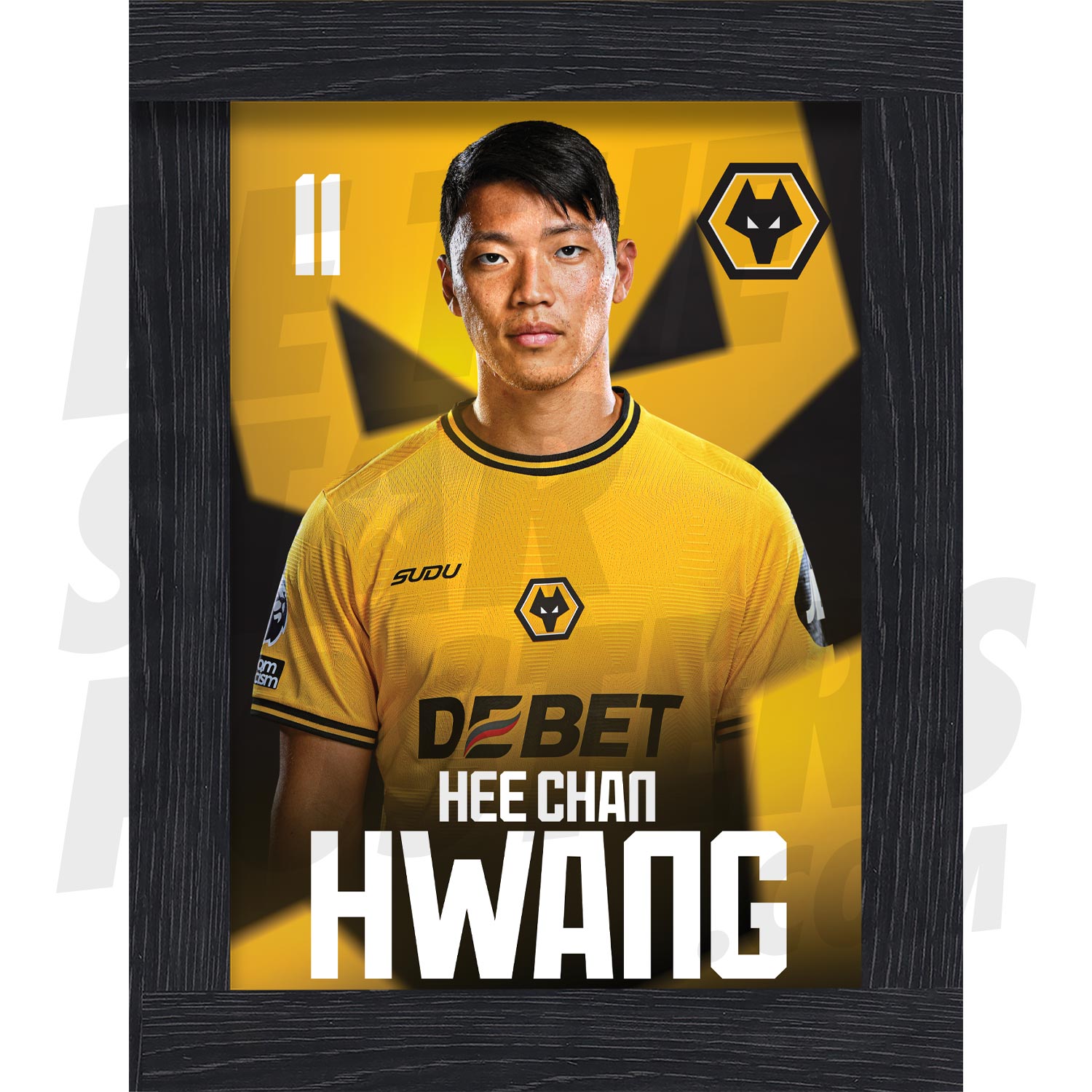 Wolverhampton Wanderers FC Hwang 24/25 Headshot Poster