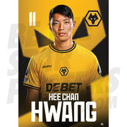 Wolverhampton Wanderers FC Hwang 24/25 Headshot Poster