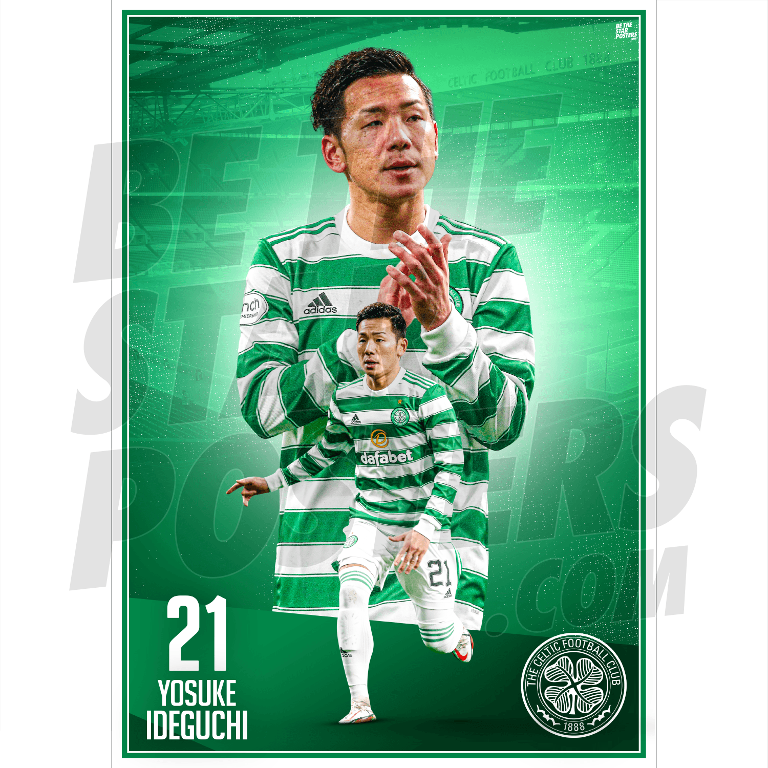 Celtic FC Ideguchi 21/22 Action Poster