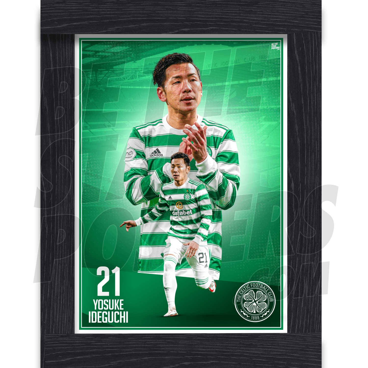 Celtic FC Ideguchi 21/22 Action Poster