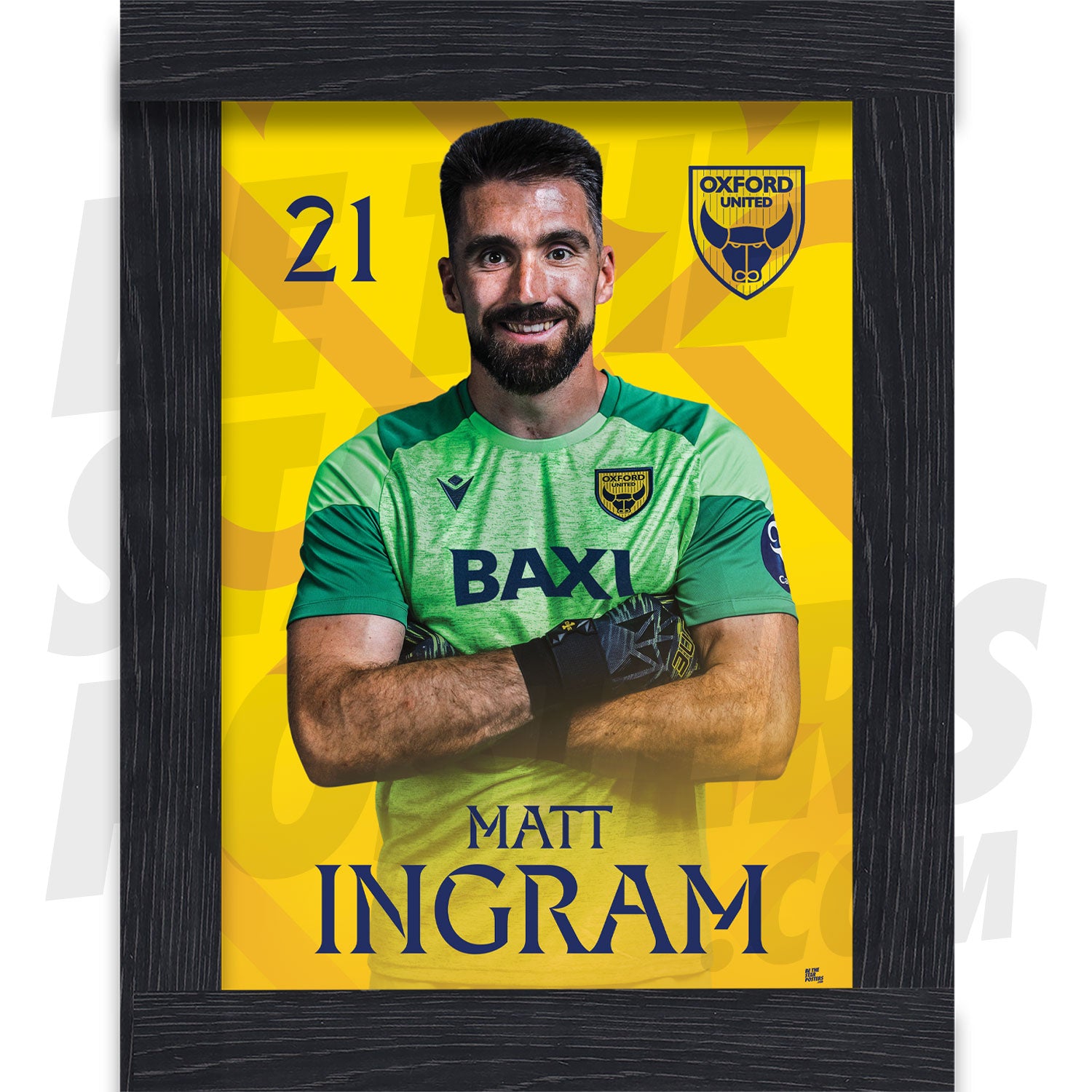 Oxford United FC Ingram 24/25 Headshot Poster