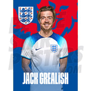 England Grealish 22/23 Home Headshot Poster