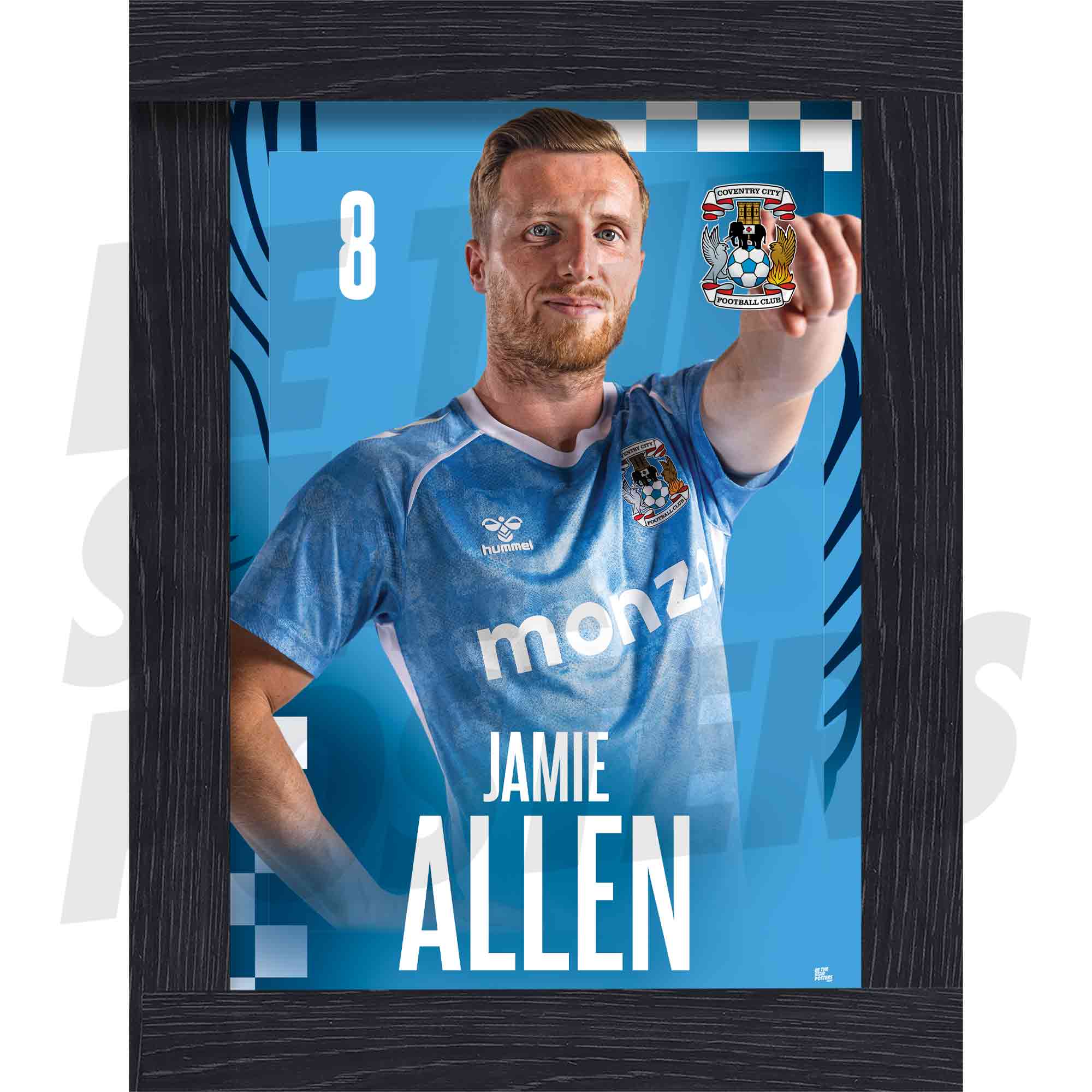 Coventry City FC Joe Allen 25/26 Headshot Poster