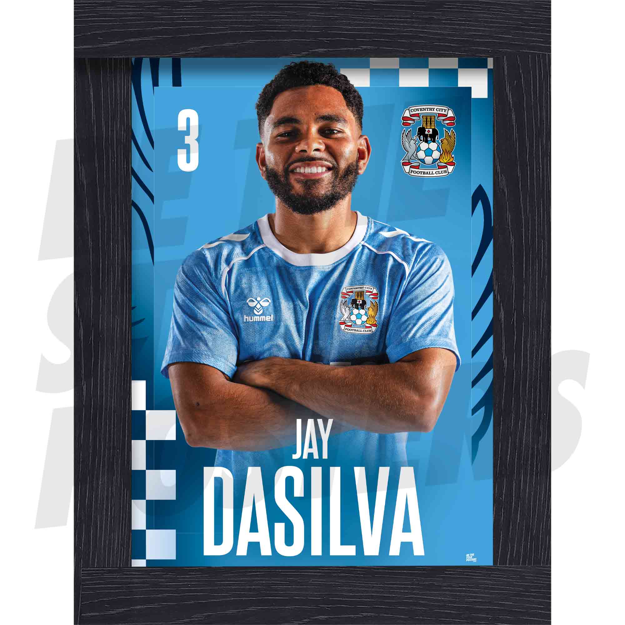 Coventry City FC Jay Dasilva 25/26 Headshot Poster