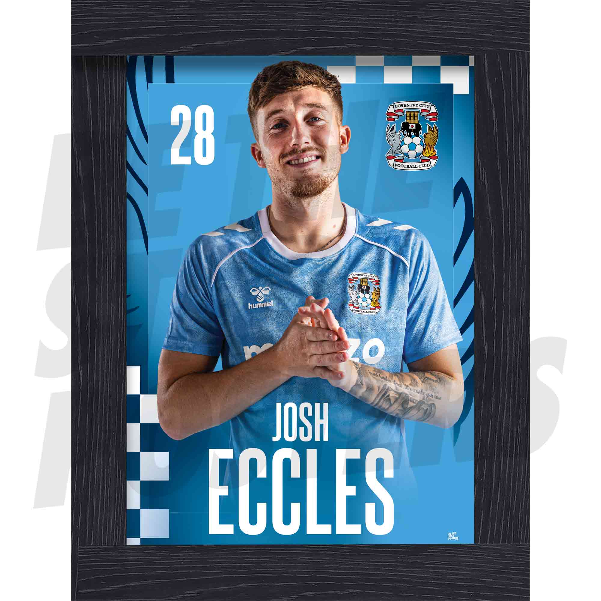 Coventry City FC Josh Eccles 25/26 Headshot Poster